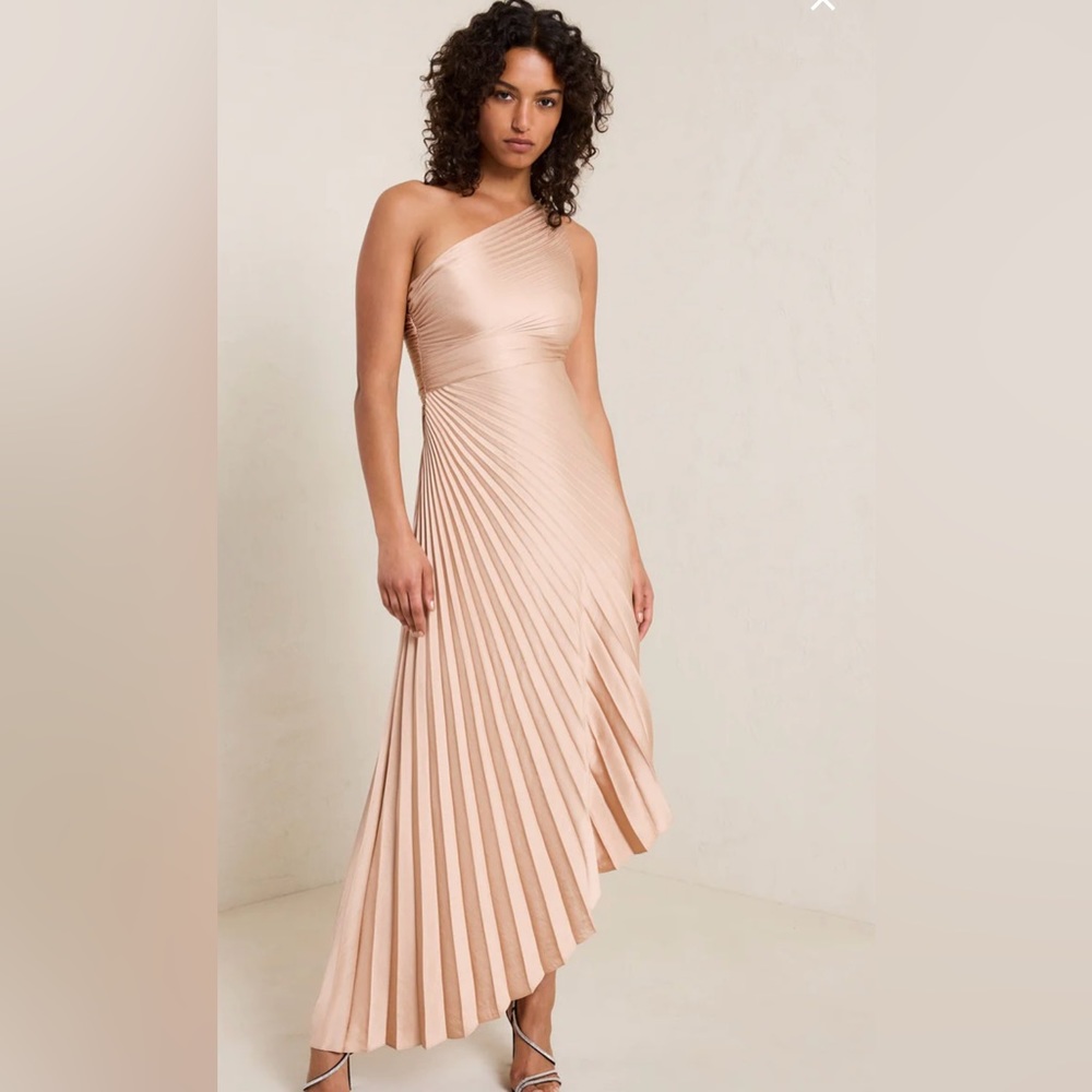 ALC one-shoulder pleated dress